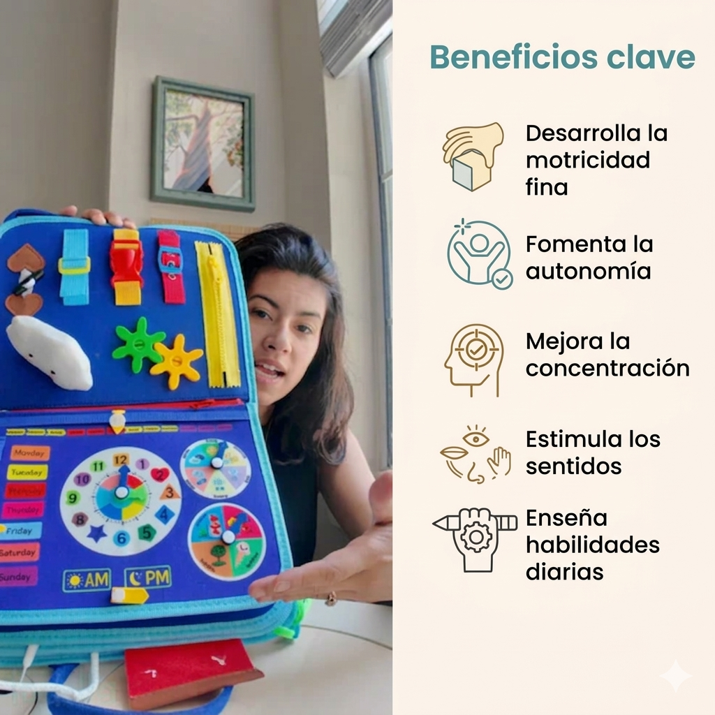Kiddora™ Bolsa de Actividades Montessori | 8 en 1